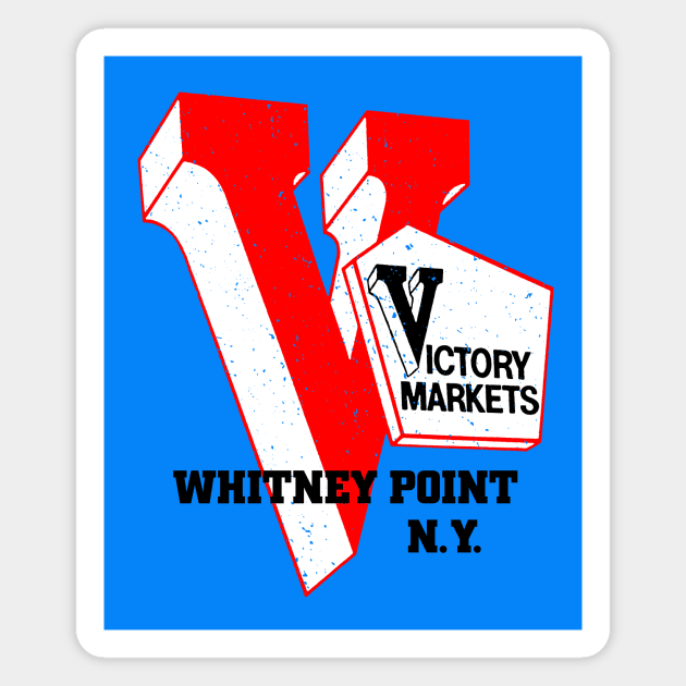 Victory Market Former Whitney Point NY Grocery Store Logo Magnet by MatchbookGraphics